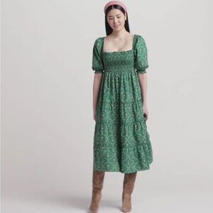 Hill House Emerald Trellis Nesli Dress
